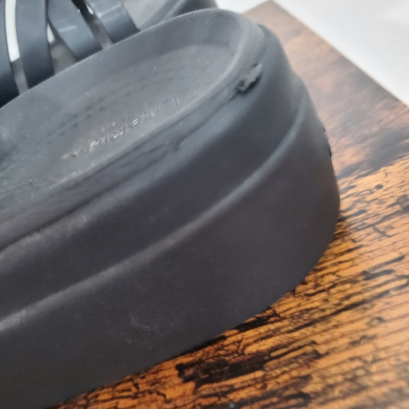 Womens CROCS Literide Brooklyn Strappy Wedge Platform Sandals Size 8 Black - Picture 5 of 11